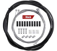 Kit di 4 alloggiamenti universali per cavo freno interno per bicicletta, kit di ricambio per mountain bike e bici da strada (nero)