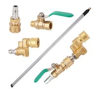 Kit di 4 Bacchetta per Pulizia del Radiatore Dell'auto, Lancia Idropulitrice da 98cm con Valvola Commutazione Attacco Girevole Attacco Rapido per Una Pulizia Efficiente di Radiatori e Grondaie