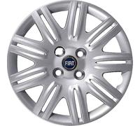 Kit di 4 copricerchi adattabili - per FIAT DOBLO' Restyling modello 2005 (LOGO BLU) - diametro 14" - non originali