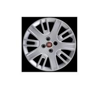 Kit di 4 copricerchi adattabili - per FIAT DOBLO' Restyling modello 2006 (LOGO ROSSO) - diametro 15" - non originali