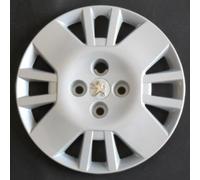Kit di 4 copricerchi adattabili - per PEUGEOT New Bipper - diametro 14" - con logo cromato - non originali