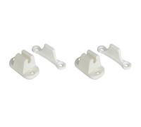 Kit di 4 fermaporta a forma di T, fermo di fermo per camper, roulotte, camper e barca, bianco