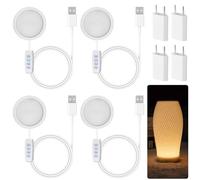 Kit di 4 lampadine a LED per stampante 3D Bambu Lab A1/A1mini/P1S/P1P/X1C, 2 W Bambuolab 3D accessori per stampanti fai da te, kit luce notturna modelli 3D accessori per stampa con adattatore USB