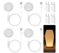 Kit di 4 lampadine a LED per stampante 3D Bambu Lab A1/A1mini/P1S/P1P/X1C, 2 W, Bambuolab 3D, kit creativi fai da te, modelli di luce notturna 3D, accessori per la stampa 3D, con adattatore USB