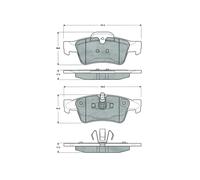 Kit di 4 pastiglie freno posteriori per MERCEDES CLASSE M (W164)