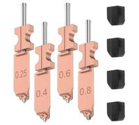 Kit di 4 pezzi hotend con copertura in silicone 0,25 mm, 0,4 mm, 0,6 mm, 0,8 mm, ugello a scambio rapido per stampante 3D, kit estrusore assemblato per FLASHFORGE AD5X (4 pezzi)