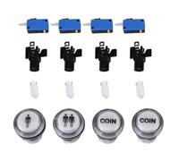 Kit di 4 pulsanti LED di avvio Parte 1Giocatore2Pulsanti LED per monete per sala giochi