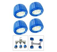 Kit di 4 rulli oscillanti a coste per rimorchio per barche, in plastica,