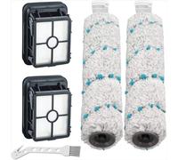 Kit di 4 spazzole e filtri per Bissell CrossWave Max e HydroSteam Plus | Sostituisce le parti 1618638 e 1608684 | per modelli 2554, 2590, 2596, 3515, 3518