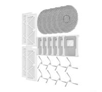 Kit di 4 spazzole laterali e 3 panni mocio per DJI Romo S A 4 spazzole | Per panni in microfibra di alta qualità, raccoglie detriti di sporco, pavimenti scintillanti, design riutilizzabile e
