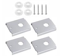 Kit di 4 staffe di riparazione per porte a due pieghe N7192, include vite e guarnizione, montaggio superiore o inferiore, accessori per porte in legno da 3,5 cm