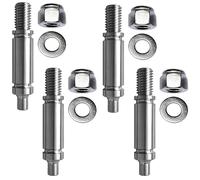 Kit di 4 supporti per tamburo anteriore posteriore per asciugatrice, filettatura sinistra e destra W10359271 W10359272, parti di ricambio in acciaio per essiccatori compatibili con Whirlpool, set di
