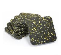 Kit di 4 tappetini in gomma per la stabilità delle attrezzature, proteggono i pavimenti da danni e rumori (nero e verde)
