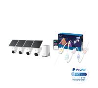 Kit di 4 telecamere eufy Security SoloCam E42 (HomeBase S380)+Luci permanenti per esterni eufy E22