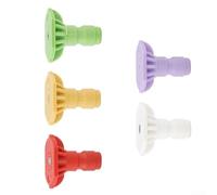 Kit di 4 ugelli per idropulitrice da 1/4 di pollice 0 15 25 40 gradi Quick Connect Set di punte spray per pulizia 3000-4000 PSI rosso, giallo, verde, bianco (1,4 mm (055))
