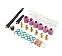 Kit di 40 lenti a gas per torcia TIG per WP-9/20/25, compatibile con LINCOLN PTA-9, per MILLER DB9, torce raffreddate ad aria e acqua, ugelli in ceramica da 1,6-3,2 mm