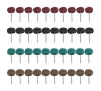 Kit di 40 punte abrasive Dremel, dischi abrasivi da 25 mm, grana 80/150/240/400 con gambo da 3 mm, accessori per utensili rotanti per trapano Dremel e pulizia di spazzole metalliche