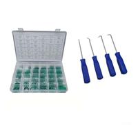 Kit di 495 anelli per riparazioni automobilistiche con 36 varianti di dimensioni e 4 grimaldelli, realizzato in nitrile resistente al calore