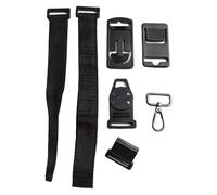 Kit di 5 cinghie da appendere con magnete forte e clip per multimetri, nylon e plastica, 370 x 32 mm, nero, montaggio a mani libere per elettricisti e tecnici