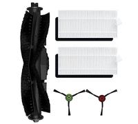 Kit di 5 filtri con spazzola laterale principale per aspirapolvere robot Cecotec per Conga Eternal Pet Max X-Treme, 1 spazzola a rullo principale, 2 filtri HEPA, 2 spazzole laterali