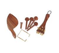 Kit di 5 pezzi di parti e accessori per violino, cordiera, mentoniera, pioli per