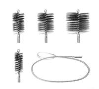 Kit di 5 spazzole per la pulizia del camino, filo di acciaio al carbonio, 30 mm, 50 mm, 80 mm, 150 mm, spazzole per sbloccare il lavello per camini, condotti del cofano, pareti della caldaia, prese