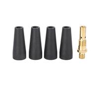 Kit di 5 ugelli senza gas a nucleo di flusso, ricambio per ugello senza gas per saldatrici con diffusore in ottone, ugello resistente al calore in PTFE per saldatrici MIG Century