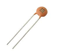 Kit di 50 condensatori in ceramica 50 V 15PF condensatori a disco per circuiti elettronici fai da te, componenti di colore casuale