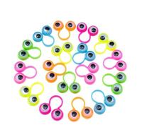 Kit di 50 pezzi bulbo oculare moda dito occhio marionette occhi anelli bomboniera per festa di Halloween ricompense campanello sostituzione batteria