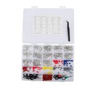 Kit di 500 connettori per uso automobilistico ed elettrico, con 260 perni terminali e 240 guarnizioni per fili nelle misure 1/1 5/1 8/2 2/2 8/3 5 mm