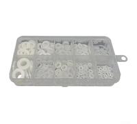 Kit di 500 rondelle piatte in nylon bianco, guarnizioni M2-M8 per collegamenti elettrici, applicazioni automobilistiche e marine, 7 misure da 1 mm