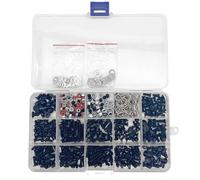 Kit di 520 viti assortite in scatola organizer, elementi di fissaggio in metallo con viti a testa cilindrica, dadi, rondelle, perni e O-Ring per auto RC, passeggini, camion a corsa corta