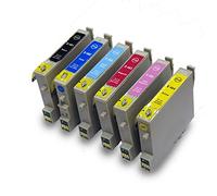 Kit di 6 Cartucce Compatibili con Epson T0481 T0482 T0483 T0484 T0485 T0486 (T0487) REMAN