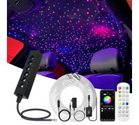 Kit di 6 LED colorati RGBW Starlight Headliner, 180 pezzi 0,03 pollici 6,1,5 m, luci in fibra ottica con app e telecomando con stelle cadenti e inseguimento di colori misti per la decorazione del