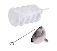Kit di 6 mini imbuti a forma di urna per riempire profumi, liquidi e oli