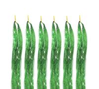 Kit di 6 pezzi da 48 pollici per capelli, 1200 fili di extension per capelli, 12 colori per capelli da fata, scintillanti e lucidi