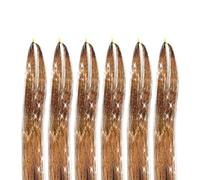 Kit di 6 pezzi da 48 pollici per capelli, 1200 fili di extension per capelli, 12 colori per capelli da fata, scintillanti e lucidi