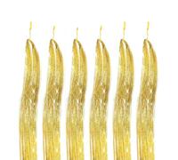 Kit di 6 pezzi da 48 pollici per capelli, 1200 fili di extension per capelli, 12 colori per capelli da fata, scintillanti e lucidi