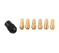 Kit di 6 pinze in ottone di grado di presa da 1 mm-3,2 mm, kit di dadi e pinze nere M8 x 0,75 mm, adatto per utensili rotanti
