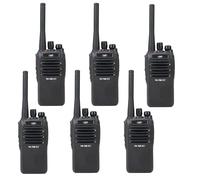 Kit di 6 stazioni radio portatili PNI PMR R17 446 MHz, 0,5 W, 16 canali PMR e 50 CTCSS e 104 toni DCS, programmabili, Li-Ion 2200 mAh, IP68