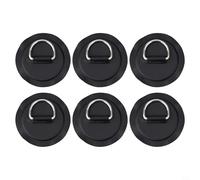 Kit di 6 toppe impermeabili con anello a D per gonfiabili, per kayak, barca, canoa, zattera, con PVC rinforzato e anello in acciaio inossidabile per una maggiore durata