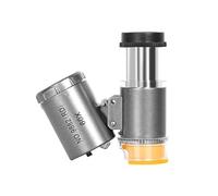 Kit di 60 mini microscopio tascabile, portatile, a LED, per esperimenti scientifici, alimentato a batteria, compatto e portatile, ideale per esplorazione e studio (A)