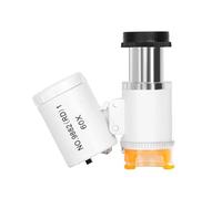 Kit di 60 mini microscopio tascabile, portatile, a LED, per esperimenti scientifici, alimentato a batteria, compatto e portatile, ideale per esplorazione e studio (C)