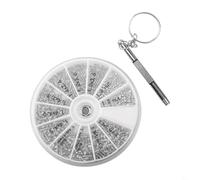 Kit di 600 mini viti e dadi con 12 varietà tra cui M1 2 e M1 4 dadi per la riparazione di orologi, occhiali da sole, telefoni, computer con cacciavite