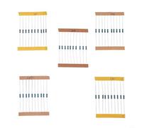 Kit di 640 resistori da 1/4 W a pellicola metallica e pellicola di carbonio con 64 valori (1Ω-10 MΩ, tolleranza ±1%) per progetti elettronici fai da te, prototipazione di circuiti, (1% pellicola