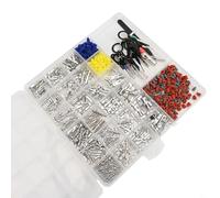 Kit di 660 terminali per cavi elettrici per auto, con 18 strumenti di rimozione e 300 guarnizioni per auto, camion, moto, trattori, 12 V, set di riparazione con 25 modelli in 8 misure da 1 mm a 6,3 mm
