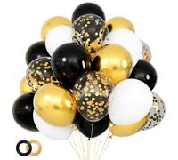 Kit di 68 palloncini in oro bianco e nero