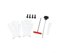 Kit di 7 attrezzi per cambio valvola pneumatici per sostituzione rapida degli steli della valvola, adatto a fori del cerchio da 0,453 pollici; nessun TPMS compatibile con 4 cori di valvole Kit valvola