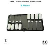 Kit di 8 Chirurgiche Strumenti Estrazione Luxation Root Elevators Plastic Handle