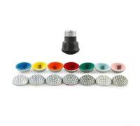 Kit di 8 cuscinetti diamantati da 5 cm per smerigliatrice angolare, dischi per lucidatura, mole in resina, pietra bagnata e asciutta, calcestruzzo, per intaglio duro (10 mm)